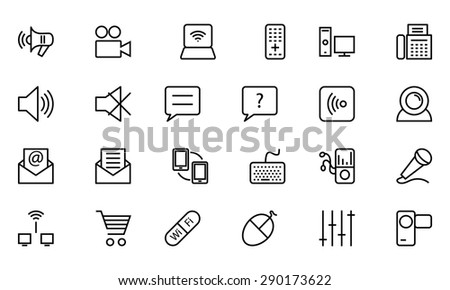 Communication Vector Line Icons 3