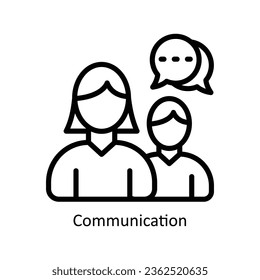 Communication vector  outline Icon Design illustration. Event Management Symbol on White background EPS 10 File