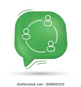 Communication vector in speech bubble - Modern design