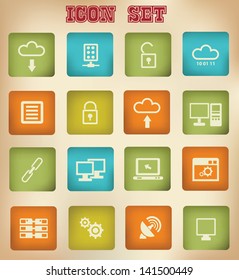 Communication vintage icons,vector