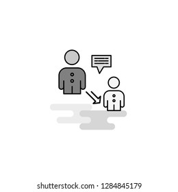 Communication Web Icon. Flat Line Filled Gray Icon Vector