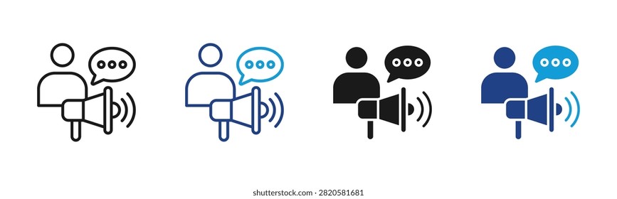 Communication Web icon with multiple style collection