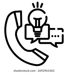 Icono de Web de comunicación en estilo de contorno
