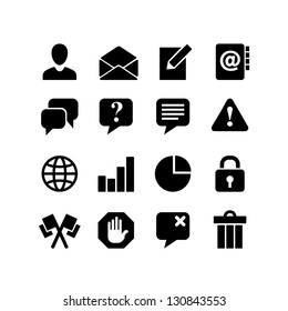 Communication. Web icon set