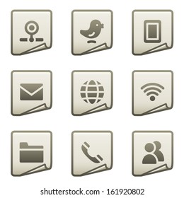 Communication web icons, document series