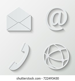 Communication web icons - paper  set