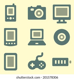 Communication web icons set