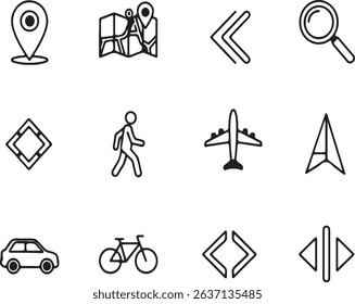 Communication and Web Icons Set in Black Silhouette Design