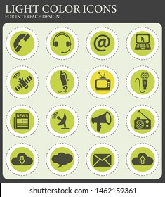 communication web icons for user interface design