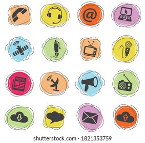 communication web icons for user interface design