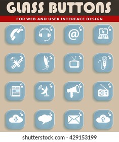 communication web icons for user interface design
