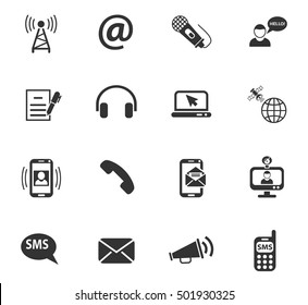 communication web icons for user interface design