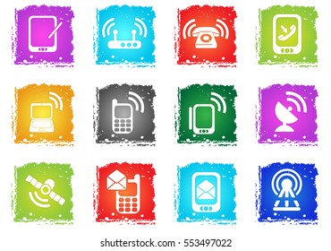 communication web icons for user interface design
