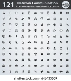 communication web icons for user interface design