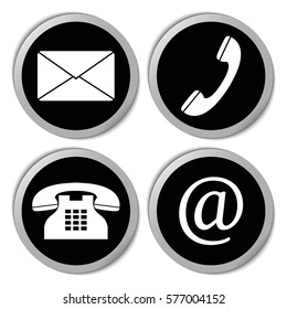 Communication web icons - vector stickers set