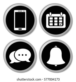 Communication web icons - vector stickers  set