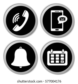 Communication web icons - vector stickers  set