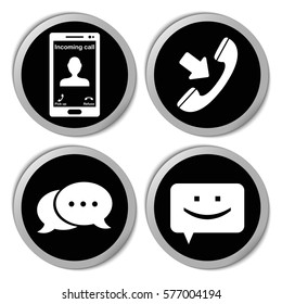 Communication web icons - vector stickers  set
