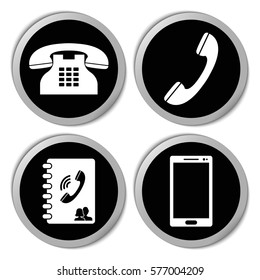Communication web icons - vector stickers  set
