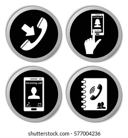 Communication web icons - vector stickers  set