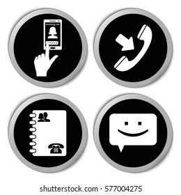 Communication web icons - vector stickers  set