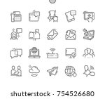 Communication Well-crafted Pixel Perfect Vector Thin Line Icons 30 2x Grid for Web Graphics and Apps. Simple Minimal Pictogram