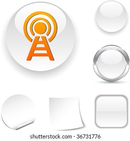 Communication  white icon. Vector illustration.