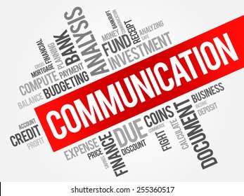 COMMUNICATION word cloud, business concept