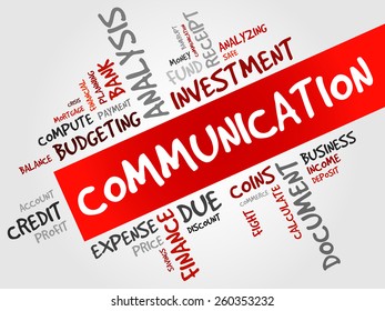COMMUNICATION word cloud, business concept 