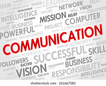 Communication Word Cloud Business Concept Stock Vector (Royalty Free ...