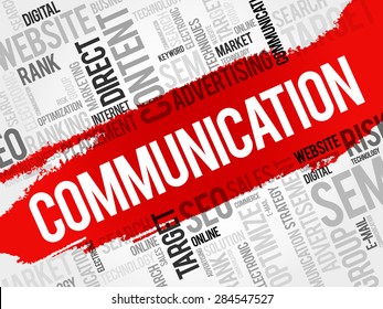 COMMUNICATION word cloud, business concept