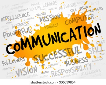 COMMUNICATION word cloud, business concept