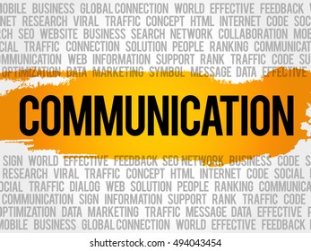 COMMUNICATION word cloud collage, business concept background