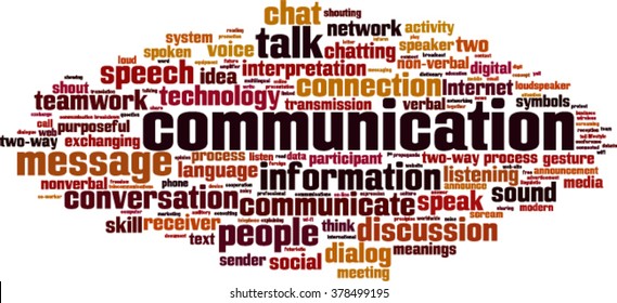 Communication Word Cloud Concept. Vector Illustration