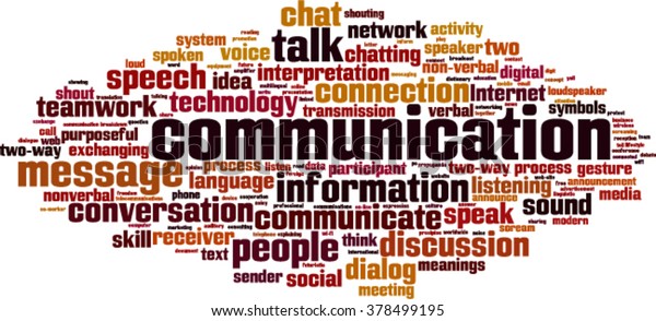 Communication Word Cloud Concept Vector Illustration Stock Vector ...