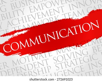 COMMUNICATION word cloud, education concept