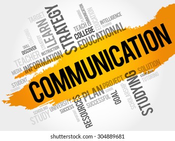COMMUNICATION word cloud, education concept