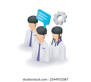 Communication working team the digital concept