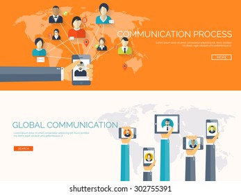 Communication,chatting.Flat style.Social media app,mobile instant messenger,web chat.International social network.Virtual communication and media sharing.Email message.Social media marketing strategy.