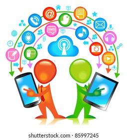 Communication-person. communication concept
