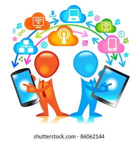 Communication-person. communication concept