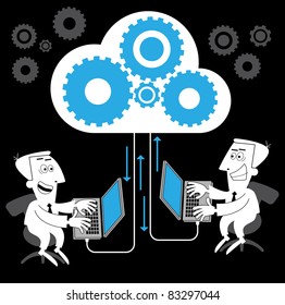communication-person.Cartoon communication concept