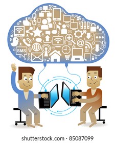 communication-person.Cartoon communication concept