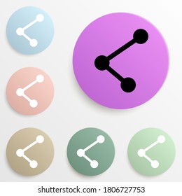 communications badge color set. Simple glyph, flat vector of web icons for ui and ux, website or mobile application
