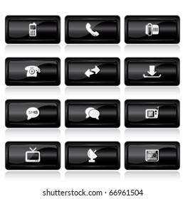 communications black large buttons