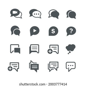 Communications Bubbles Icons - Utility Series