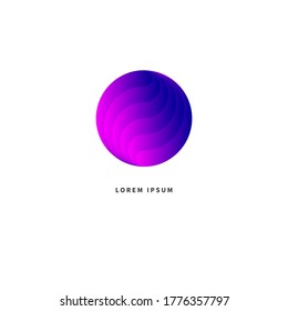 Communications business logo, planet icon, abstract symbol of internet company