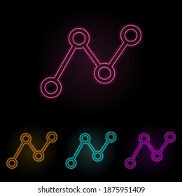 communications color neon set. Simple thin line, outline vector of web icons for ui and ux, website or mobile application