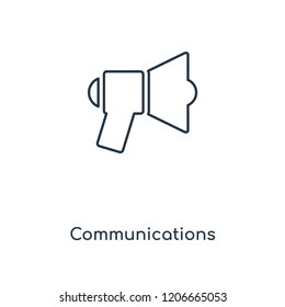 Communications concept line icon. Linear Communications concept outline symbol design. This simple element illustration can be used for web and mobile UI/UX.