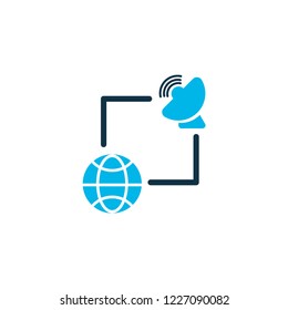 Communications icon colored symbol. Premium quality isolated networking element in trendy style.